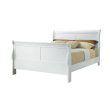 Louis Philippe Queen  Sleigh Panel Bed White on Sale