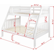 Bunk Bed - TWIN FULL White on Sale