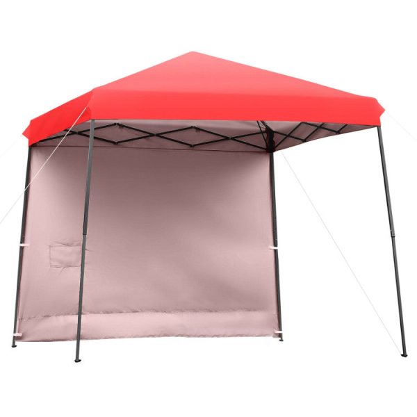 10 x 10 Feet Pop Up Tent Slant Leg Canopy with Roll-up Side Wall on Sale