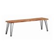 Sherman Bench Natural Acacia And Matte Black Supply