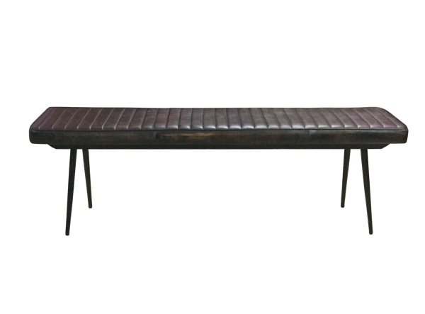 Partridge Cushion Bench Espresso And Black Online Hot Sale