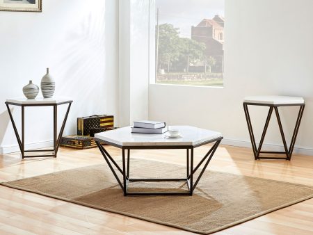 Corvus Marble Top Set (Cocktail & End Table) Supply