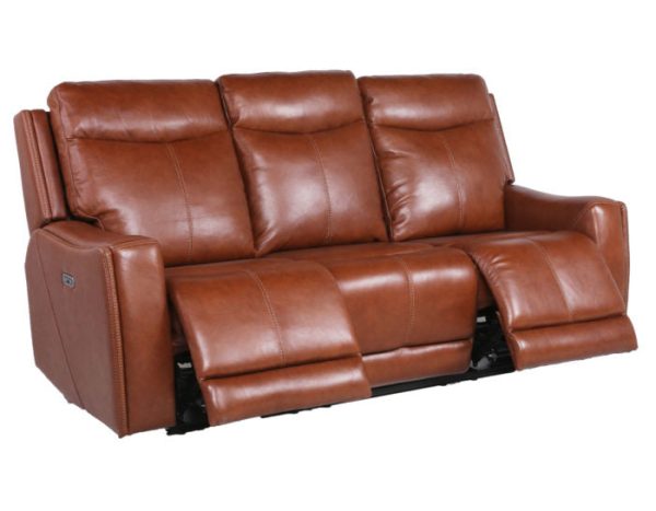 Natalia Leather Dual-Power Reclining Sofa, Coach Discount