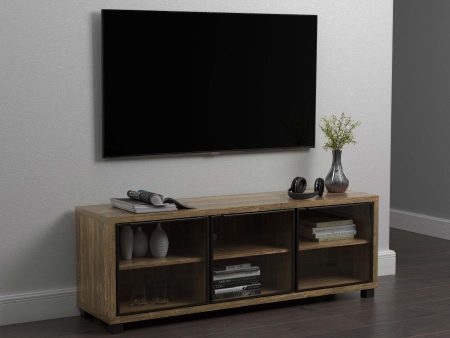 Westfield 3-Door TV Console Aged Walnut Cheap