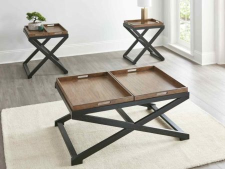 Topeka 3-Piece Set (Cocktail & 2 End Tables) Online Hot Sale