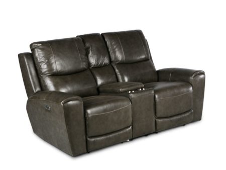 Laurel Dual-Power Reclining Console Loveseat Fashion