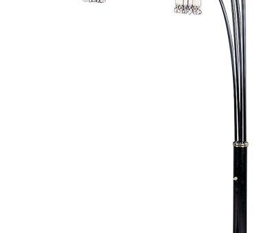 Maisel Floor Lamp With 4 Staggered Shades Black For Sale