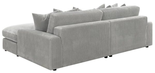 Blaine Upholstered Reversible Sectional Fog Hot on Sale