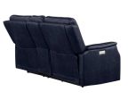 Valencia Dual-Power Leatherette Reclining Console Loveseat Online now