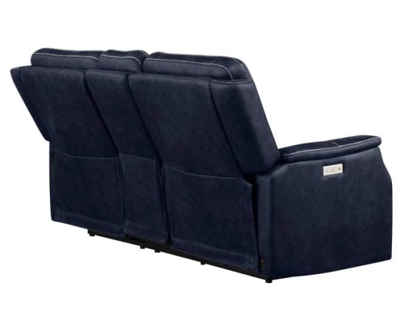 Valencia Dual-Power Leatherette Reclining Console Loveseat Online now