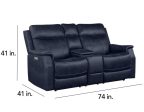 Valencia Dual-Power Leatherette Reclining Console Loveseat Online now