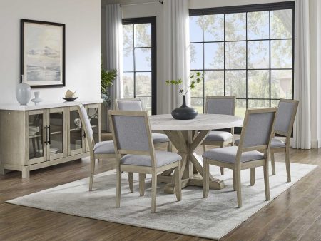 Carena 52-inch Round White Marble Dining Set Online Sale