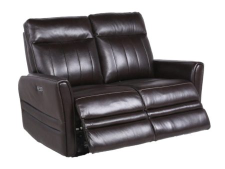 Coachella Dual Power Reclining Loveseat, Brown Cheap