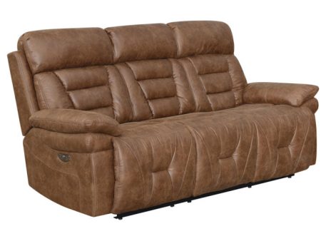 Brock Dual-Power Reclining Sofa, Cinnamon Hot on Sale