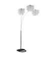 Crystal Drop Shade Floor Lamp Chrome For Sale