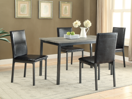 Garza Rectangular Dining Table Black For Cheap