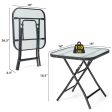 18 Inch Square Patio Bistro Table with Rustproof Frame Online Hot Sale