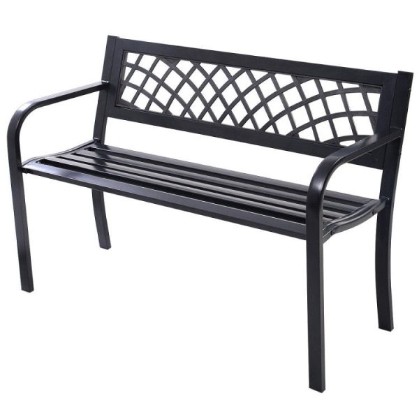 Bench Deck with Steel Frame for outdoor on Sale