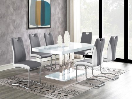 Brooklyn 5-Piece Dining Set White And Chrome Online