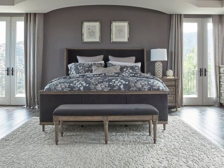 Alderwood 5-Piece Eastern King Bedroom Set French Grey Cheap