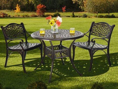 36 Inch Patio Round Dining Bistro Table with Umbrella Hole Sale