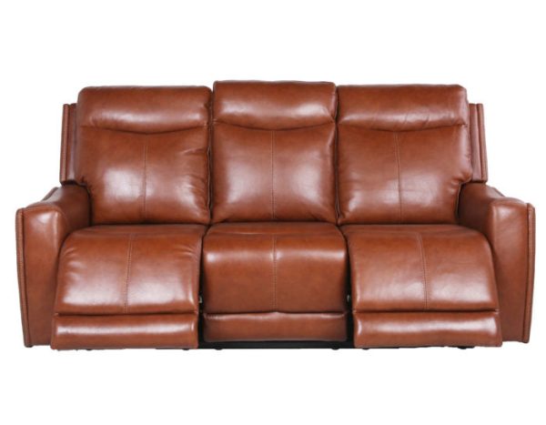 Natalia Leather Dual-Power Reclining Sofa, Coach Discount