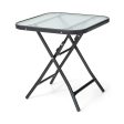 18 Inch Square Patio Bistro Table with Rustproof Frame Online Hot Sale