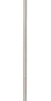 Archie Floor Lamp With Frosted Ribbed Shade Brushed Steel Online Sale