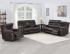 Fortuna 3-Piece Dual-Power Leather Reclining Set(Sofa, Loveseat & Chair) Online Sale