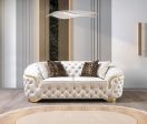 Lupino Ivory Velvet Sofa & Loveseat Supply