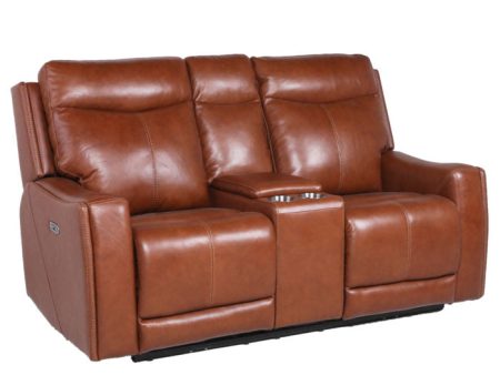 Natalia Dual-Power Reclining Console Loveseat, Coach Sale