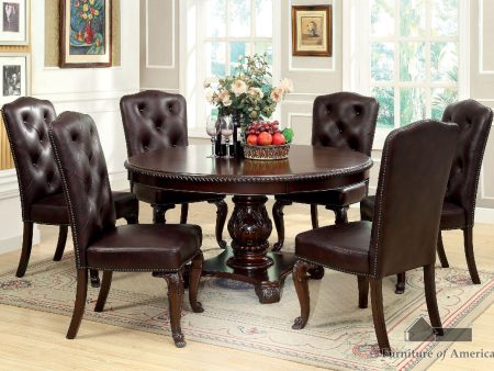 BELLAGIO 7 PIECE LEATHER DINING SET Supply