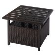 Outdoor Patio Rattan Wicker Steel Side Deck Table on Sale