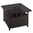 Outdoor Patio Rattan Wicker Steel Side Deck Table on Sale