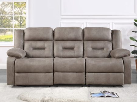 Abilene Manual Reclining Sofa with Drop-Down Console, Tan Online now