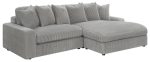 Blaine Upholstered Reversible Sectional Fog Hot on Sale