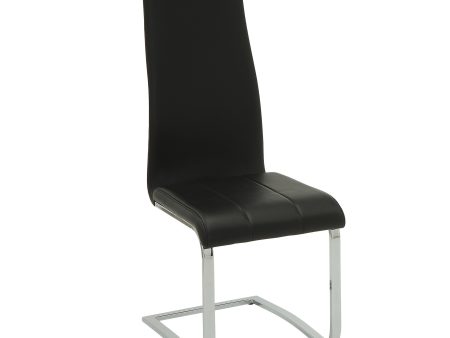 Anges High Back Dining Chair Black And Chrome For Sale