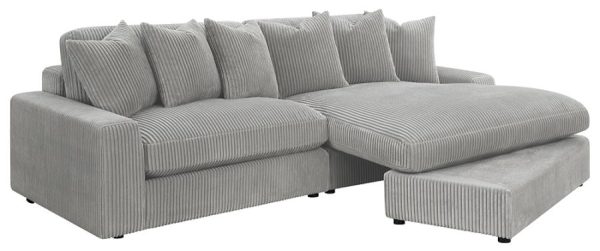 Blaine Upholstered Reversible Sectional Fog Hot on Sale