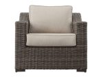 Jones Lounge Chair with Half-Round Resin Wicker Fashion