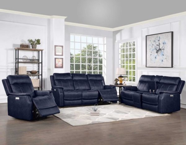 Valencia Dual-Power Leatherette Reclining Console Loveseat Online now