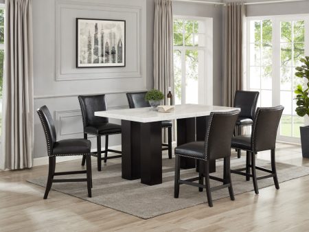 Finley  - (GENUINE MARBLE) Counter Height Table & 6 Chairs Online Hot Sale