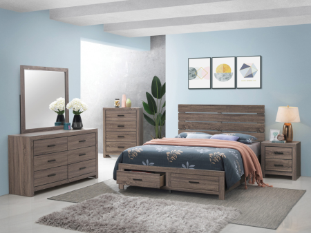 Brantford 4-Piece Eastern King Storage Bedroom Set Barrel Oak Online