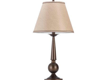 Cone Shade Table Lamps Bronze And Beige For Sale