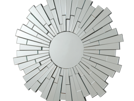 Sunburst Circular Mirror Silver Cheap