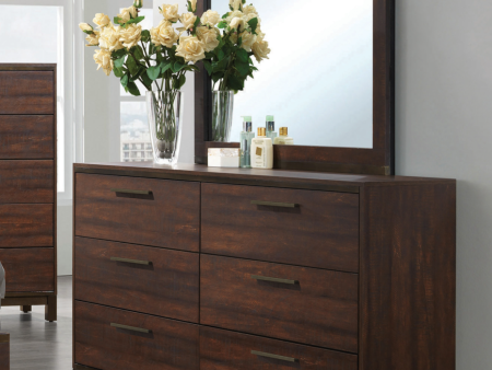 Edmonton 6-Drawer Dresser Rustic Tobacco Discount