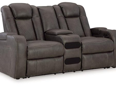 Fyne-Dyme Power Reclining Loveseat with Console Online