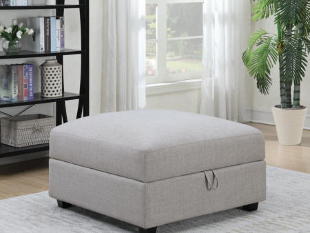 Cambria Square Storage Ottoman Grey Online Sale