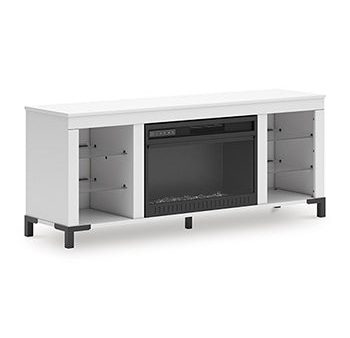 Brollevi 60  TV Stand with Electric Fireplace Discount