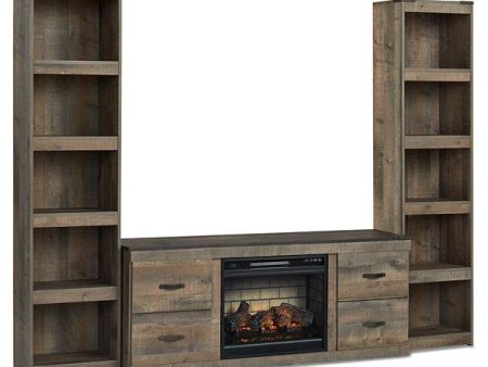 Trinell 3-Piece Entertainment Center with Electric Fireplace Fashion