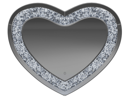 Heart Shape Wall Mirror Silver Online